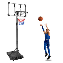 Load image into Gallery viewer, Portable Basketball Goal System with Stable Base and Wheels, use for Indoor Outdoor teenagers youth height adjustable 5.6 to 7ft Basketball Hoop 28 Inch Backboard
