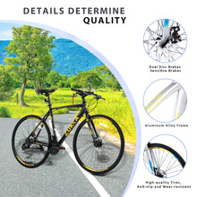 Load image into Gallery viewer, 24 Speed Hybrid bike Disc Brake 700C Road Bike For men women's City Bicycle
