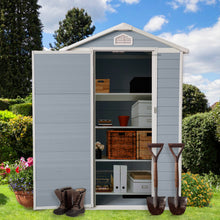Load image into Gallery viewer, 6x4ft Resin Outdoor Storage Shed Kit-Perfect to Store Patio Furniture,Grey
