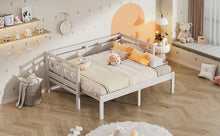 Load image into Gallery viewer, Twin Extending Daybed with Trundle, Wooden Daybed, White

