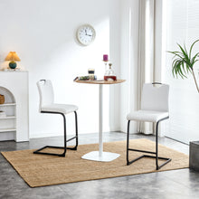 Load image into Gallery viewer, White PU Chair Barstool Dining Counter Height Chair Set of 2
