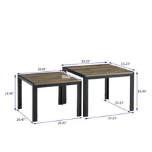Load image into Gallery viewer, Nesting Coffee Table Set of 2, Square Modern Stacking Table with Wood Finish for Living Room, Oak Grey
