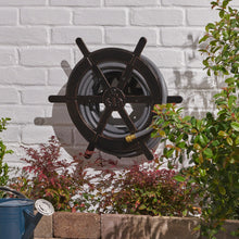 Load image into Gallery viewer, VANORA 20" HOSE HOLDER, Outdoor Shiny Copper Aluminum Ship Wheel Hose Holder
