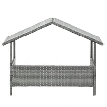 Load image into Gallery viewer, Dog Bed, Pet Bed, Pet Enclosures, Pet Outdoor Furniture, Pet Patio Furniture, Seasonal PE Wicker Pet Furniture, Dog Bed With Canopy
