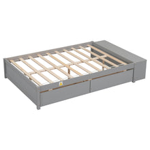 Load image into Gallery viewer, Full Size Bed with Storage Case, 2 Storage drawers, Lengthwise Support Slat,Grey
