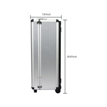Load image into Gallery viewer, White Hand Tool Box with 4 Layers of Toolset and Wheels
