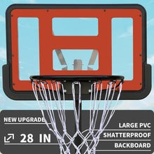 Load image into Gallery viewer, Use for Outdoor Height Adjustable 4.8 to 7.7ft Basketball Hoop 44 Inch Backboard Portable Basketball Goal System with Stable Base and Wheels
