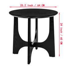 Load image into Gallery viewer, 25" Round End Table, Wooden Side Table,Night Stand for Bedroom, Living Room ,Reception Room
