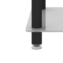 Load image into Gallery viewer, 1-Piece White+Black Side Table , 2-Tier Space End Table ,Modern Night Stand, Sofa table, Side Table with Storage Shelve
