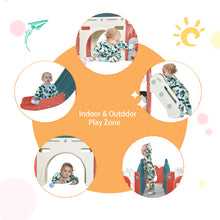 Load image into Gallery viewer, Kids Slide Playset Structure, Freestanding Castle Climber with Slide and Basketball Hoop, Toy Storage Organizer for Toddlers, Kids Climbers Playhouse for Indoor Outdoor Playground Activity
