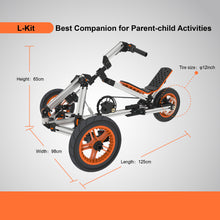 Load image into Gallery viewer, KidRock Buildable Kit 20 in 1 Kids Go Kart Set, Suitable for 1 to 8 Years Old, Two Wheel Bike, Three Wheel Bike, Go Kart, Sit/Stand Scooter, etc. Most Popular L Kit (Non Electric)
