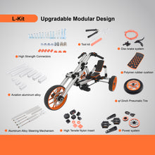 Load image into Gallery viewer, KidRock Buildable Kit 20 in 1 Kids Go Kart Set, Suitable for 1 to 8 Years Old, Two Wheel Bike, Three Wheel Bike, Go Kart, Sit/Stand Scooter, etc. Most Popular L Kit (Non Electric)
