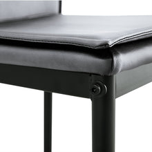 Load image into Gallery viewer, Grey Leather Barstool Dining Counter Height Chair Set of 2
