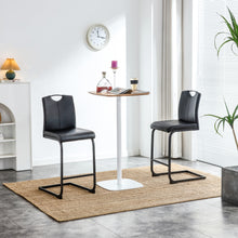 Load image into Gallery viewer, Black PU Chair Barstool Dining Counter Height Chair Set of 2
