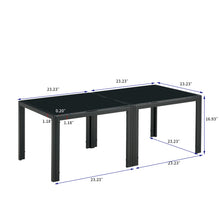 Load image into Gallery viewer, Coffee Table Set of 2, Square Modern Table with Tempered Glass Finish for Living Room,Black
