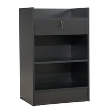 Load image into Gallery viewer, Black cash register stand Cash package Cash Register Portable counter podium stand with drawer Church, MDF sheet, lock drawer, suitable for nail salon, retail, conference reception, shopping mall
