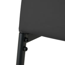 Load image into Gallery viewer, Dining chairs set of 4, Black  modern kitchen chair with metal leg
