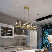 Load image into Gallery viewer, Modern Champagne Gold Oval Crystal ceiling chandelier  Luxury Home Decor Light Fixture

