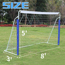 Load image into Gallery viewer, Kids Soccer Goals for Backyard Portable Youth Soccer Goal with Net 8x5 FT
