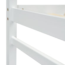 Load image into Gallery viewer, Twin Size High Loft Bed with inclined Ladder, Guardrails,White

