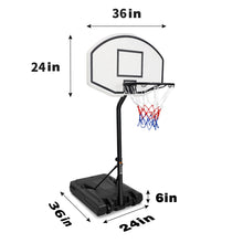 Load image into Gallery viewer, Portable Poolside Basketball Hoop Swimming Pool 3.1ft to 4.7ft Height-Adjustable Basketball System Goal Stand for Kids
