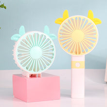 Load image into Gallery viewer, Portable Fan Handheld USB Rechargeable Mini Folding Fan Travel Outdoor Home Office Quiet Collapsible Desk Air Cooler Fan
