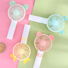 Load image into Gallery viewer, Portable Fan Handheld USB Rechargeable Mini Folding Fan Travel Outdoor Home Office Quiet Collapsible Desk Air Cooler Fan

