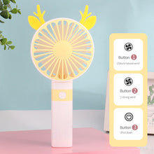 Load image into Gallery viewer, Portable Fan Handheld USB Rechargeable Mini Folding Fan Travel Outdoor Home Office Quiet Collapsible Desk Air Cooler Fan
