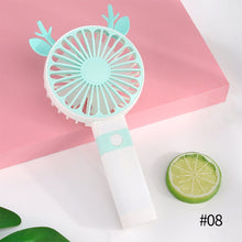 Load image into Gallery viewer, Portable Fan Handheld USB Rechargeable Mini Folding Fan Travel Outdoor Home Office Quiet Collapsible Desk Air Cooler Fan
