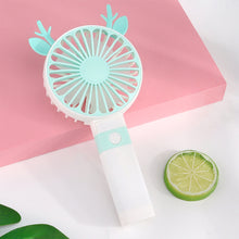 Load image into Gallery viewer, Portable Fan Handheld USB Rechargeable Mini Folding Fan Travel Outdoor Home Office Quiet Collapsible Desk Air Cooler Fan
