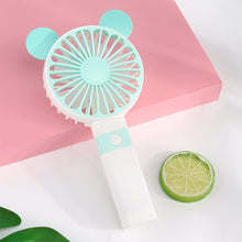 Load image into Gallery viewer, Portable Fan Handheld USB Rechargeable Mini Folding Fan Travel Outdoor Home Office Quiet Collapsible Desk Air Cooler Fan
