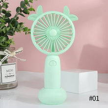 Load image into Gallery viewer, USB Rechargeable Handheld Mini Fan Air Cooler Electric Cooling Fan Travel Outdoor Office Light-weight Pocket Fan
