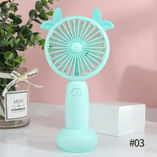 Load image into Gallery viewer, USB Rechargeable Handheld Mini Fan Air Cooler Electric Cooling Fan Travel Outdoor Office Light-weight Pocket Fan
