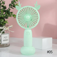 Load image into Gallery viewer, USB Rechargeable Handheld Mini Fan Air Cooler Electric Cooling Fan Travel Outdoor Office Light-weight Pocket Fan
