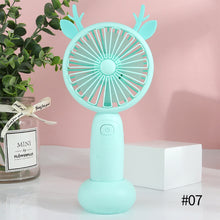 Load image into Gallery viewer, USB Rechargeable Handheld Mini Fan Air Cooler Electric Cooling Fan Travel Outdoor Office Light-weight Pocket Fan
