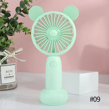 Load image into Gallery viewer, USB Rechargeable Handheld Mini Fan Air Cooler Electric Cooling Fan Travel Outdoor Office Light-weight Pocket Fan
