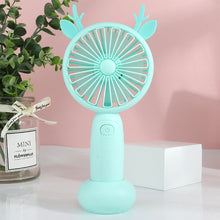 Load image into Gallery viewer, USB Rechargeable Handheld Mini Fan Air Cooler Electric Cooling Fan Travel Outdoor Office Light-weight Pocket Fan
