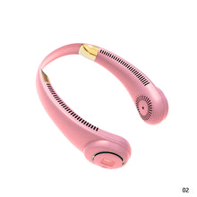 Load image into Gallery viewer, Mini Portable Bladeless Neck Fan 4000mah Rechargeable Air Cooler Cooling Fan Wearable Neckband Hanging Sports Fans
