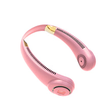 Load image into Gallery viewer, Mini Portable Bladeless Neck Fan 4000mah Rechargeable Air Cooler Cooling Fan Wearable Neckband Hanging Sports Fans
