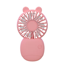 Load image into Gallery viewer, Summer Mini Handheld Fan USB Rechargeable Cooling Fan Desktop with Base Mobile Phone Bracket for Outdoor Office
