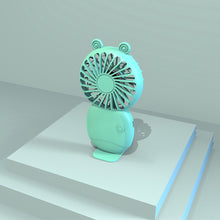 Load image into Gallery viewer, Summer Mini Handheld Fan USB Rechargeable Cooling Fan Desktop with Base Mobile Phone Bracket for Outdoor Office
