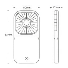 Load image into Gallery viewer, 3000mah Hanging Neck Fan USB Rechargeable Handheld Fan Adjustable Desktop Fan Air Cooler for Home Office Outdoor Travel

