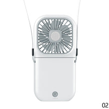 Load image into Gallery viewer, 3000mah Hanging Neck Fan USB Rechargeable Handheld Fan Adjustable Desktop Fan Air Cooler for Home Office Outdoor Travel
