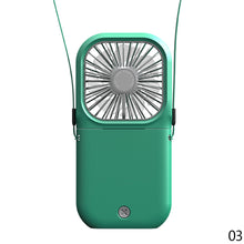 Load image into Gallery viewer, 3000mah Hanging Neck Fan USB Rechargeable Handheld Fan Adjustable Desktop Fan Air Cooler for Home Office Outdoor Travel
