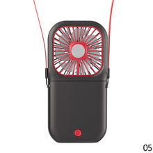 Load image into Gallery viewer, 3000mah Hanging Neck Fan USB Rechargeable Handheld Fan Adjustable Desktop Fan Air Cooler for Home Office Outdoor Travel
