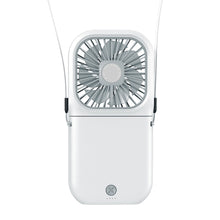 Load image into Gallery viewer, 3000mah Hanging Neck Fan USB Rechargeable Handheld Fan Adjustable Desktop Fan Air Cooler for Home Office Outdoor Travel
