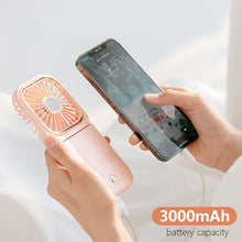 Load image into Gallery viewer, 3000mah Hanging Neck Fan USB Rechargeable Handheld Fan Adjustable Desktop Fan Air Cooler for Home Office Outdoor Travel
