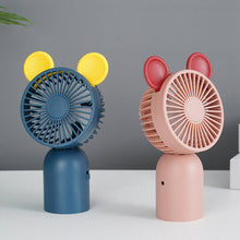 Load image into Gallery viewer, Cute 3 Speeds Adujustable Handheld Mini Fan Portable Desktop USB Charging Fan Summer Cooling Fan for Home Outdoor
