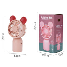 Load image into Gallery viewer, Cute 3 Speeds Adujustable Handheld Mini Fan Portable Desktop USB Charging Fan Summer Cooling Fan for Home Outdoor
