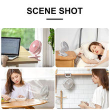 Load image into Gallery viewer, 2000mah Clip Fan Rechargeable Silent 3 Blades Baby Stroller Fans Portable Air Cooling 3 Speeds Desk USB Fan

